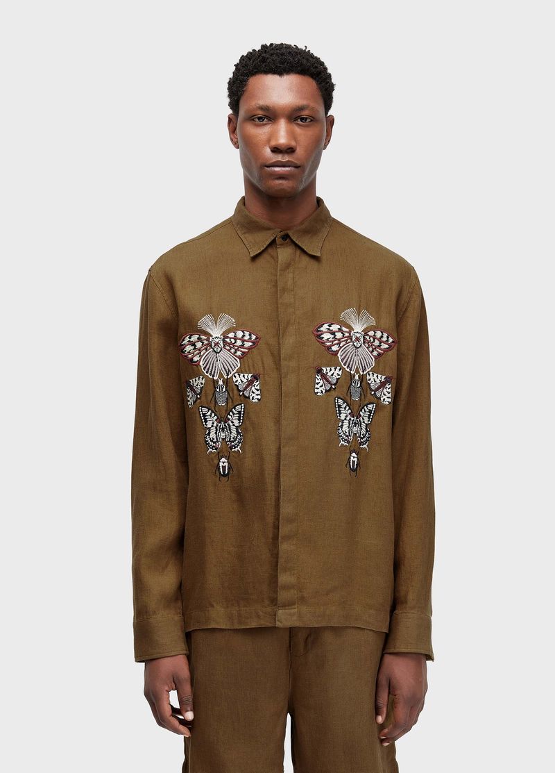 CAMISA LINEN BORDADO CABINET
