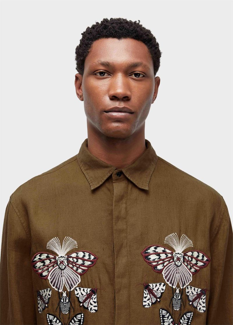 CAMISA LINEN BORDADO CABINET