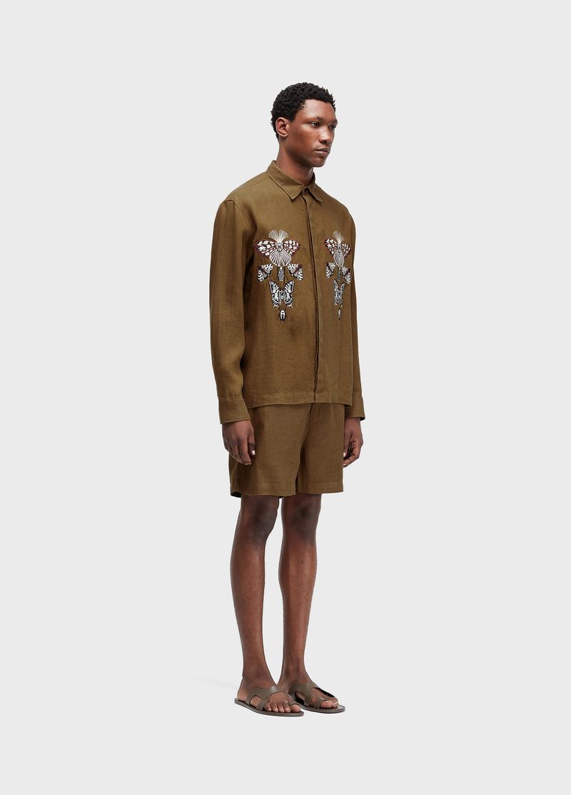 CAMISA LINEN BORDADO CABINET