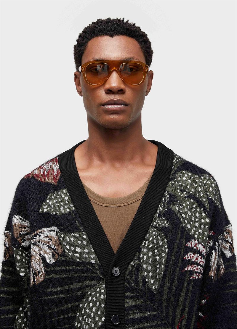 CARDIGAN JACQUARD BOTANIQUE