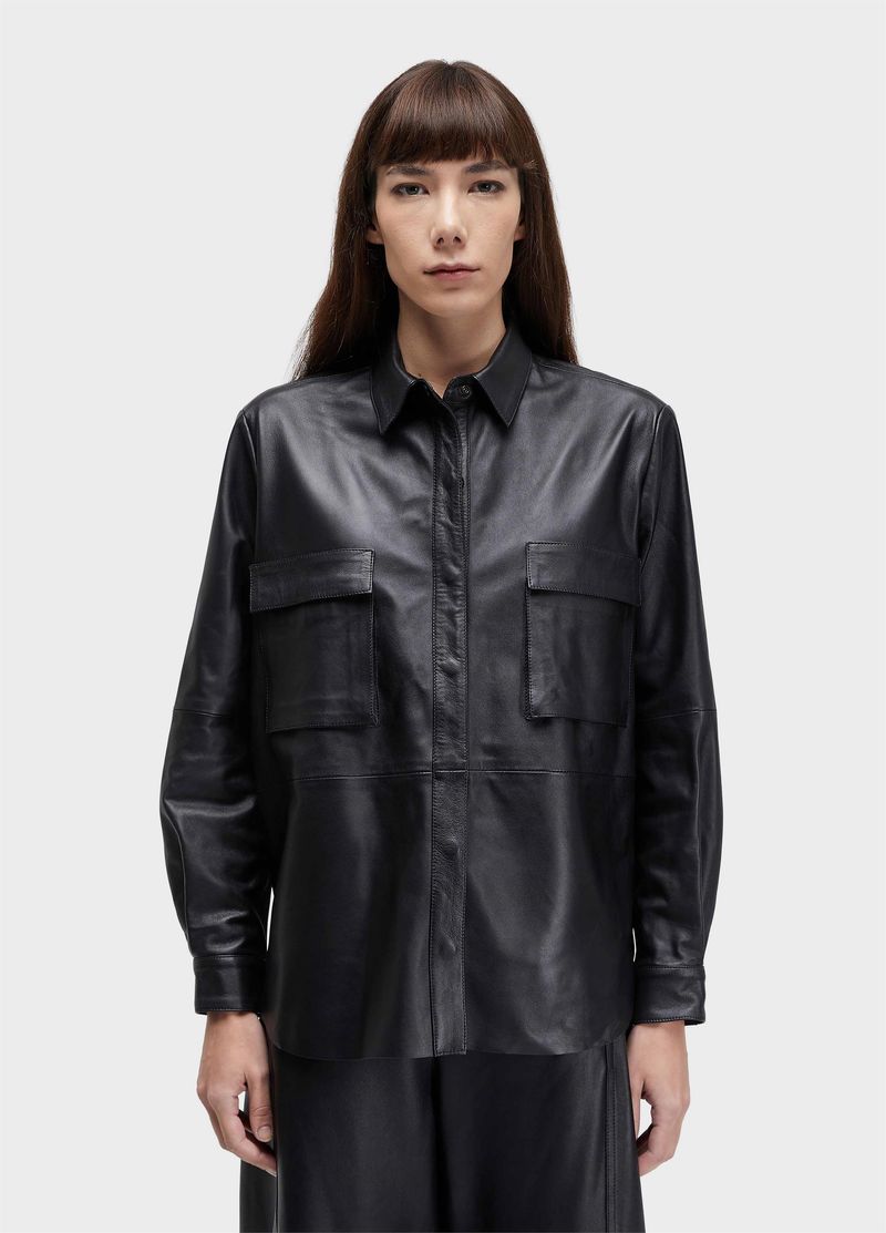 CAMISA ML RECORTE COURO