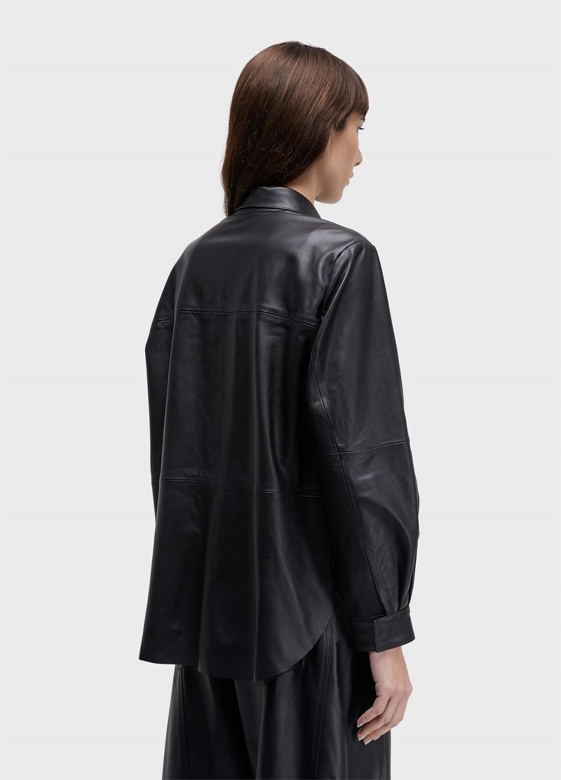 CAMISA ML RECORTE COURO