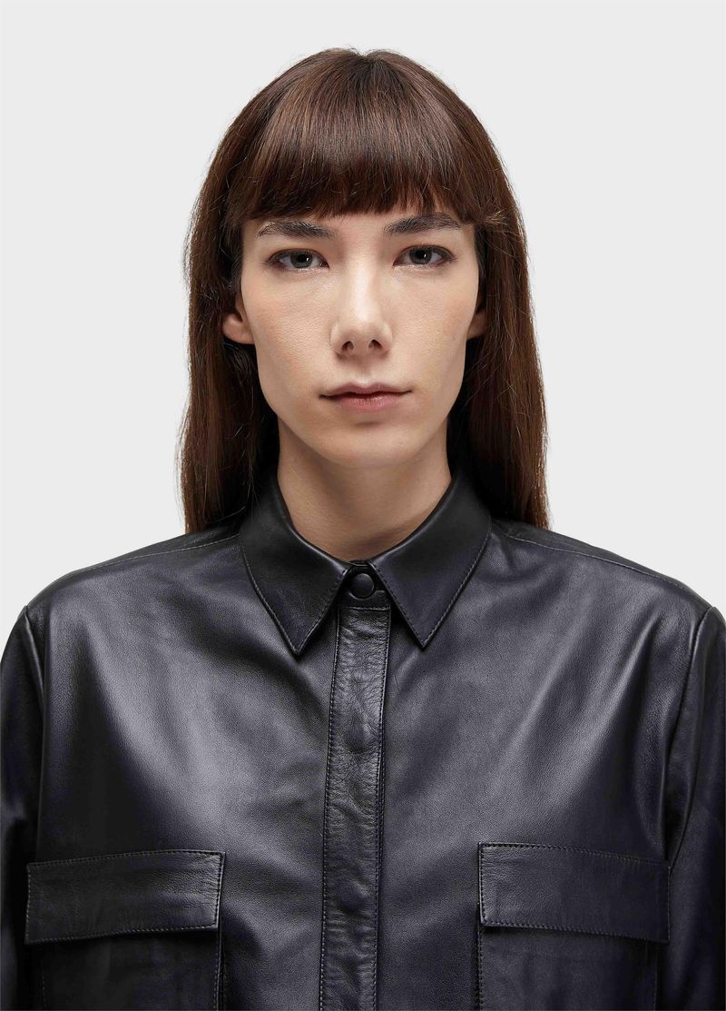 CAMISA ML RECORTE COURO