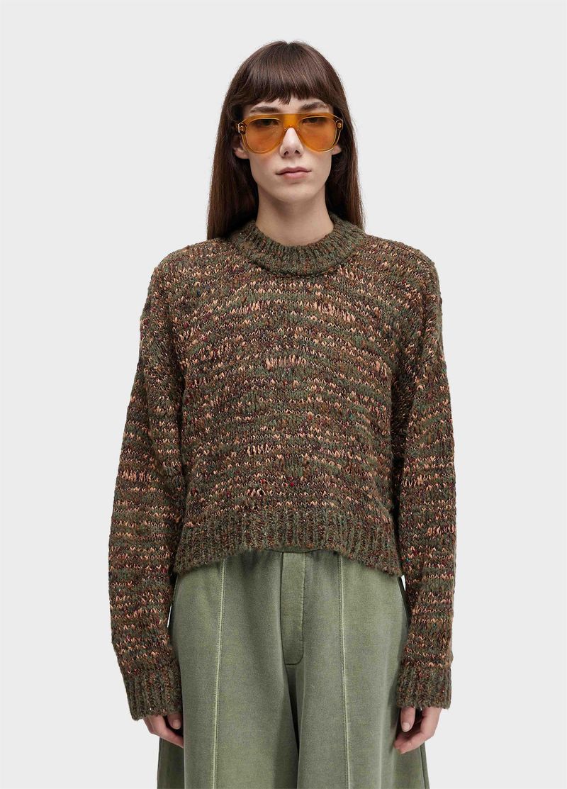 CASACO FEM TRICOT MESCLADO