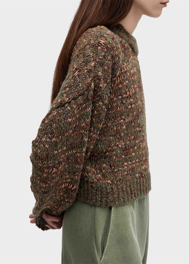 CASACO FEM TRICOT MESCLADO