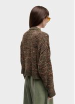 CASACO FEM TRICOT MESCLADO