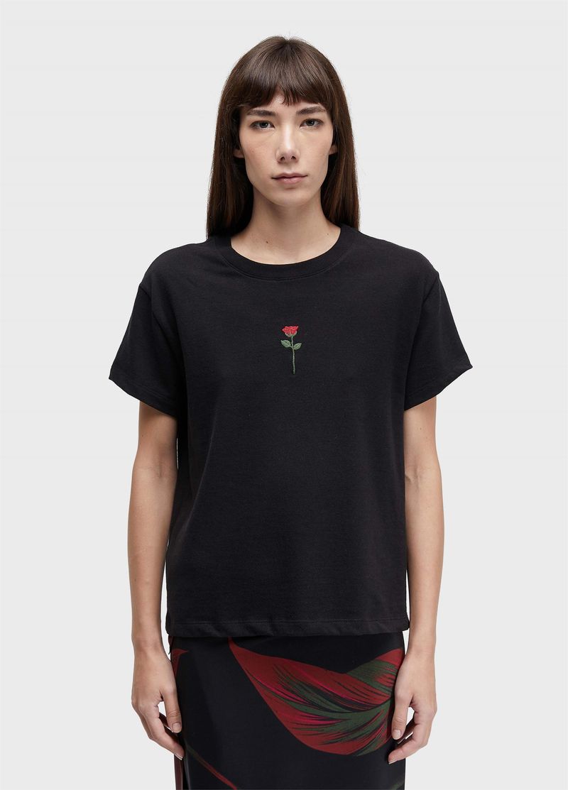 TSHIRT ROSA BORDADA