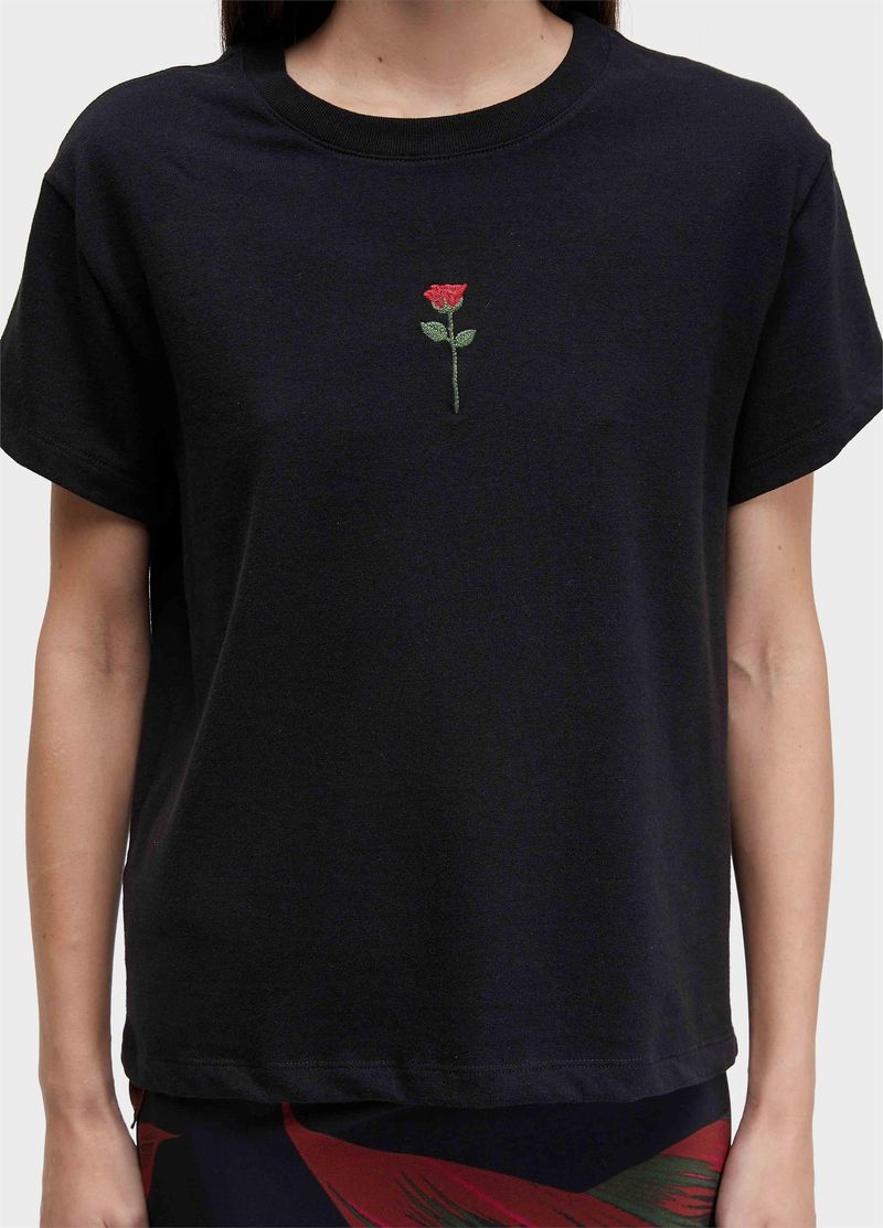 TSHIRT ROSA BORDADA