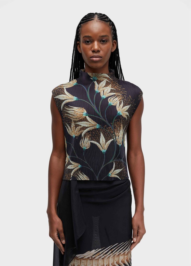 BLUSA SLEEVELESS PLISSE FLORAL