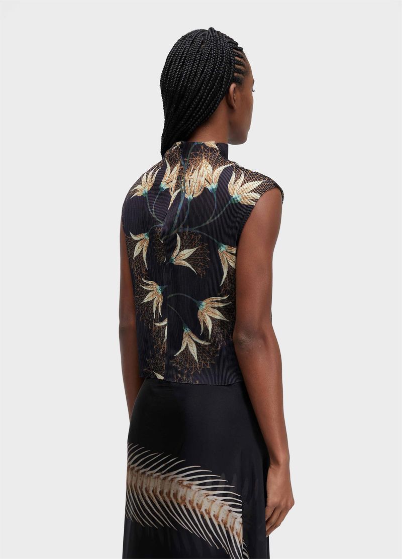 BLUSA SLEEVELESS PLISSE FLORAL