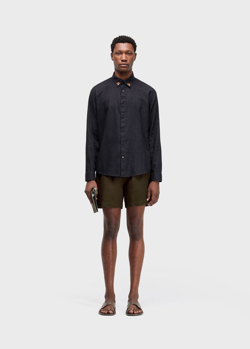 CAMISA LINEN FLORAL TRAMA ML