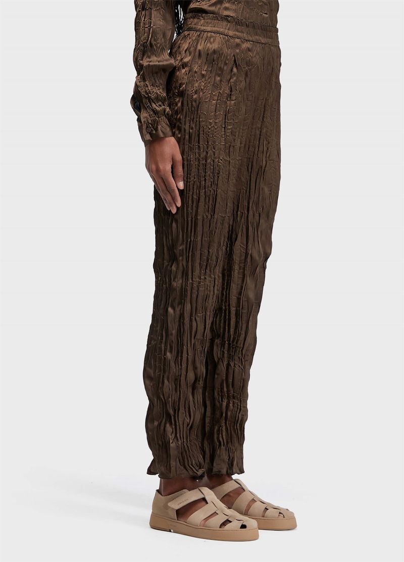 CALCA RETA WRINKLE SATIN