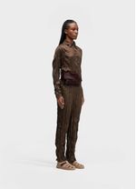 CALCA RETA WRINKLE SATIN