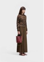 CAMISA CROPPED WRINKLE SATIN DOUBLE FACE