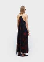 VESTIDO LONGO TULE PLISSADO ROSE BLUR