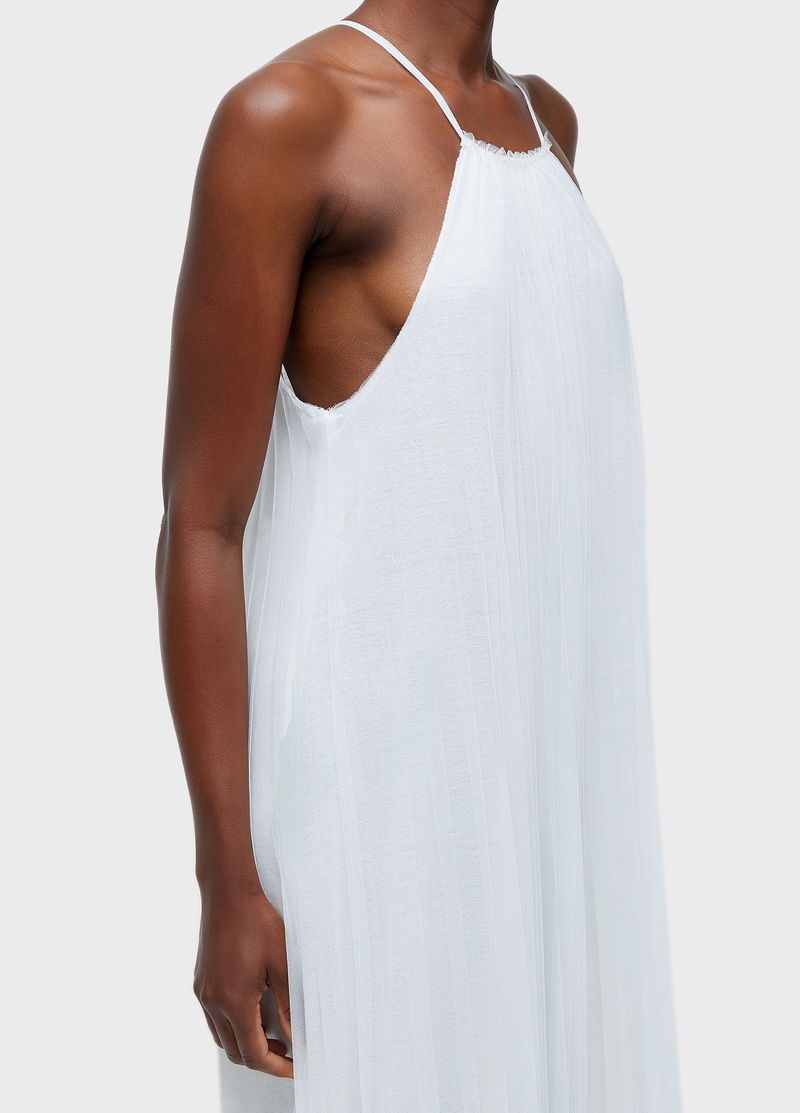 VESTIDO LONGO TULE PLISSADO