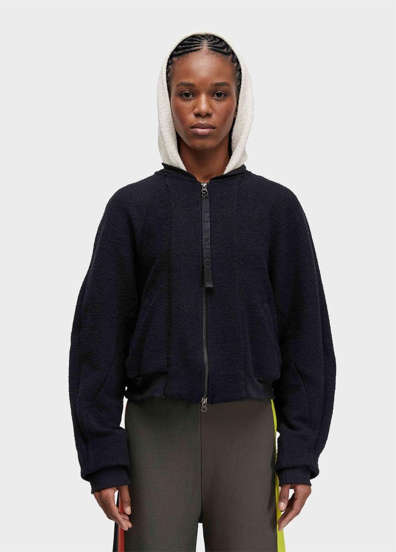 CASACO FEM BICOLOR MOLETOM ECO