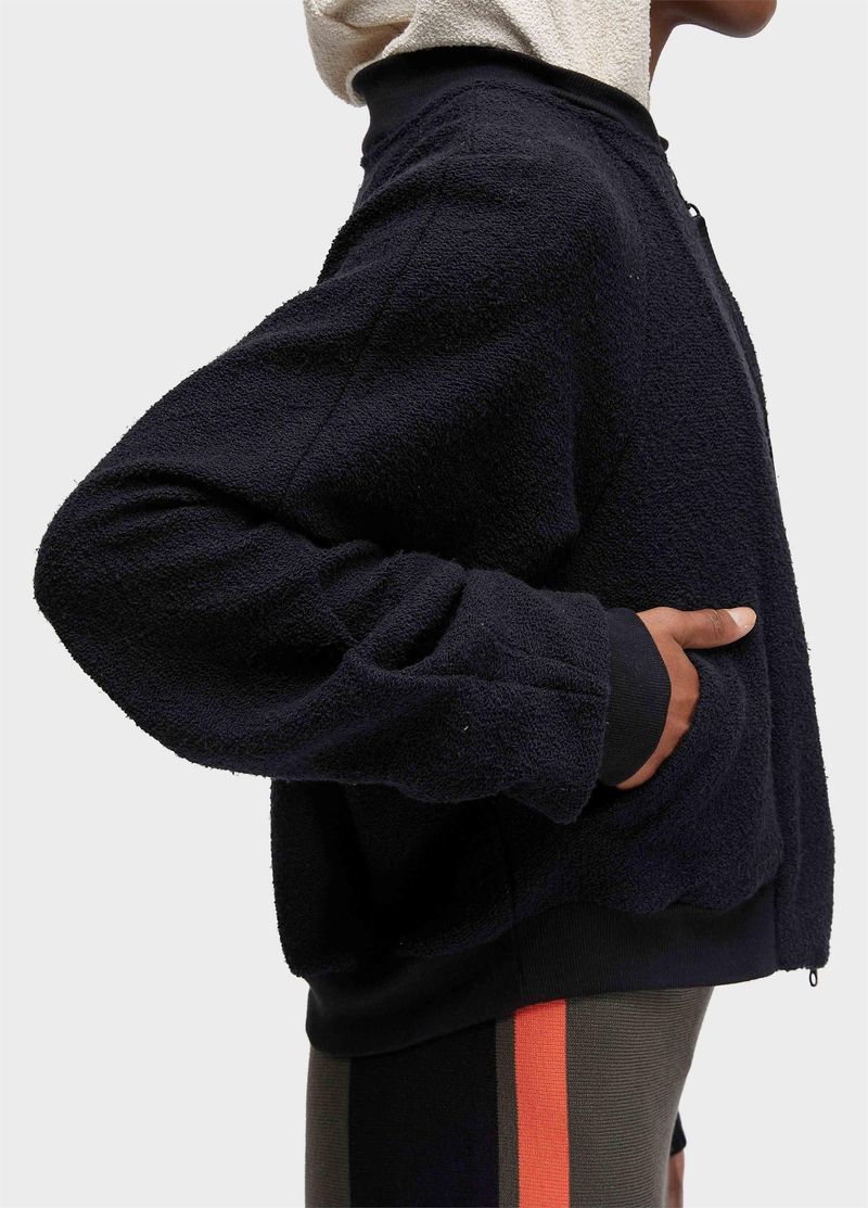 CASACO FEM BICOLOR MOLETOM ECO