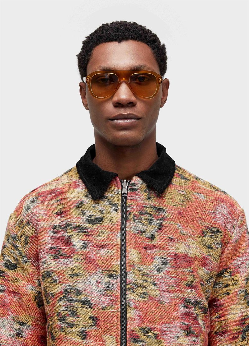 JAQUETA BOMBER VELVET ROSEIRA JACQUARD