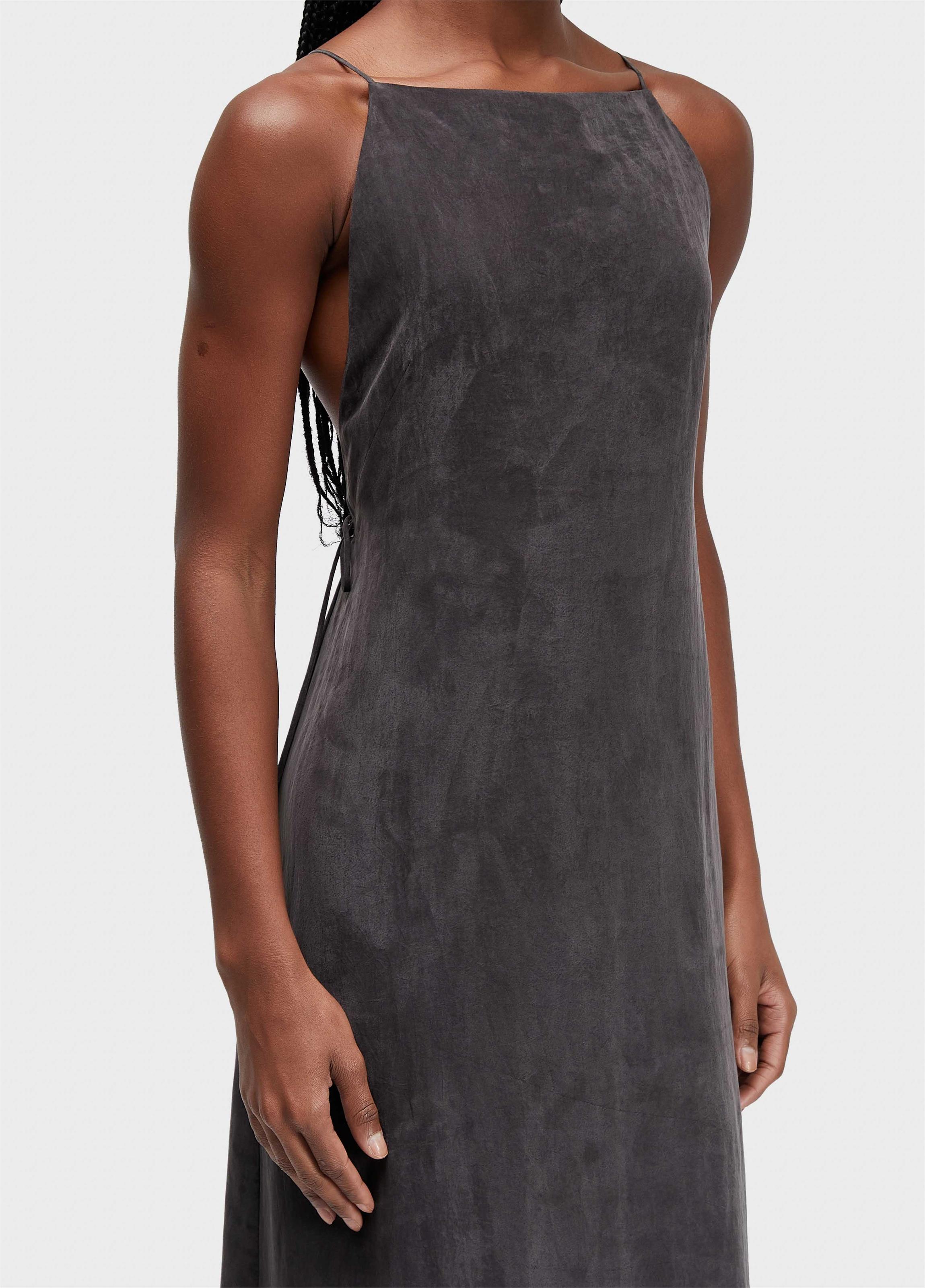Vestido alças longui cupro