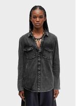 CAMISA FEM MARMORIZADO BLACK