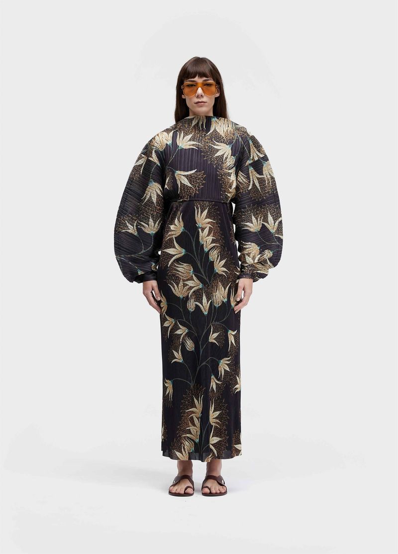 VESTIDO RAGLAN DUO PLISSE FLORAL