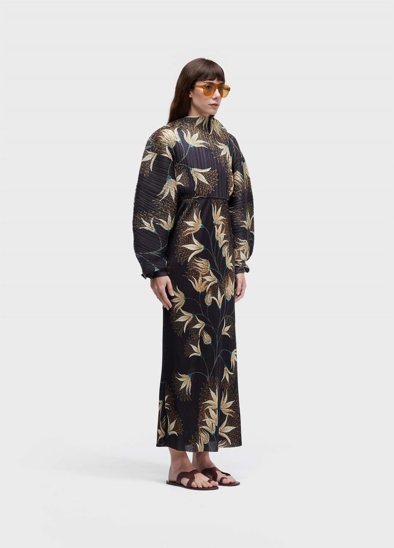 VESTIDO RAGLAN DUO PLISSE FLORAL