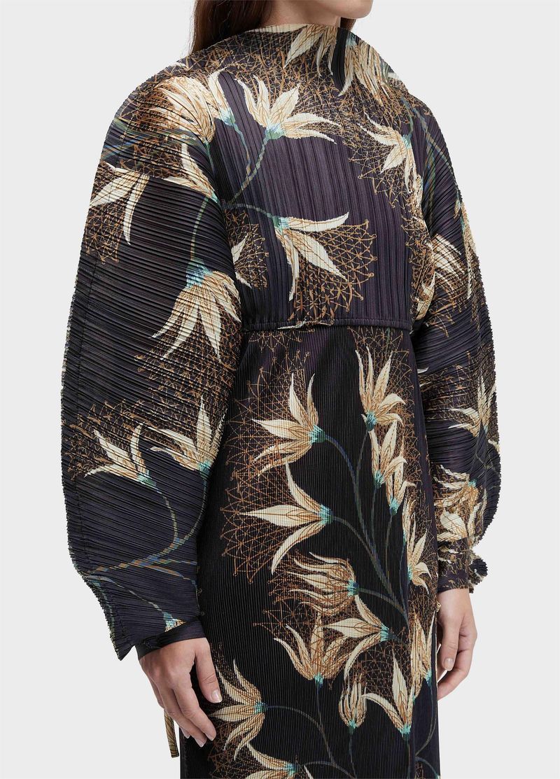 VESTIDO RAGLAN DUO PLISSE FLORAL