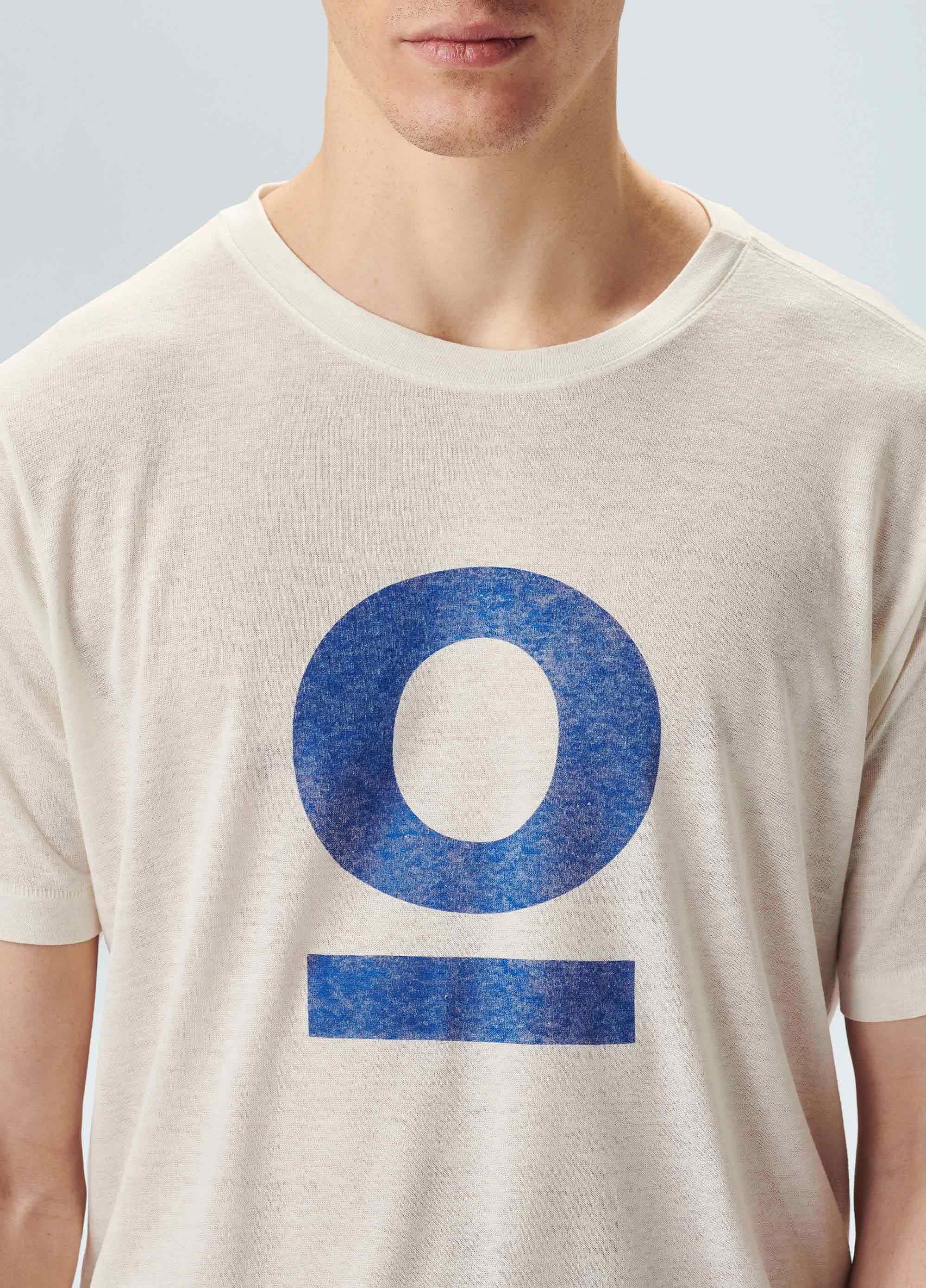 T-shirt ligh linen ocean blue