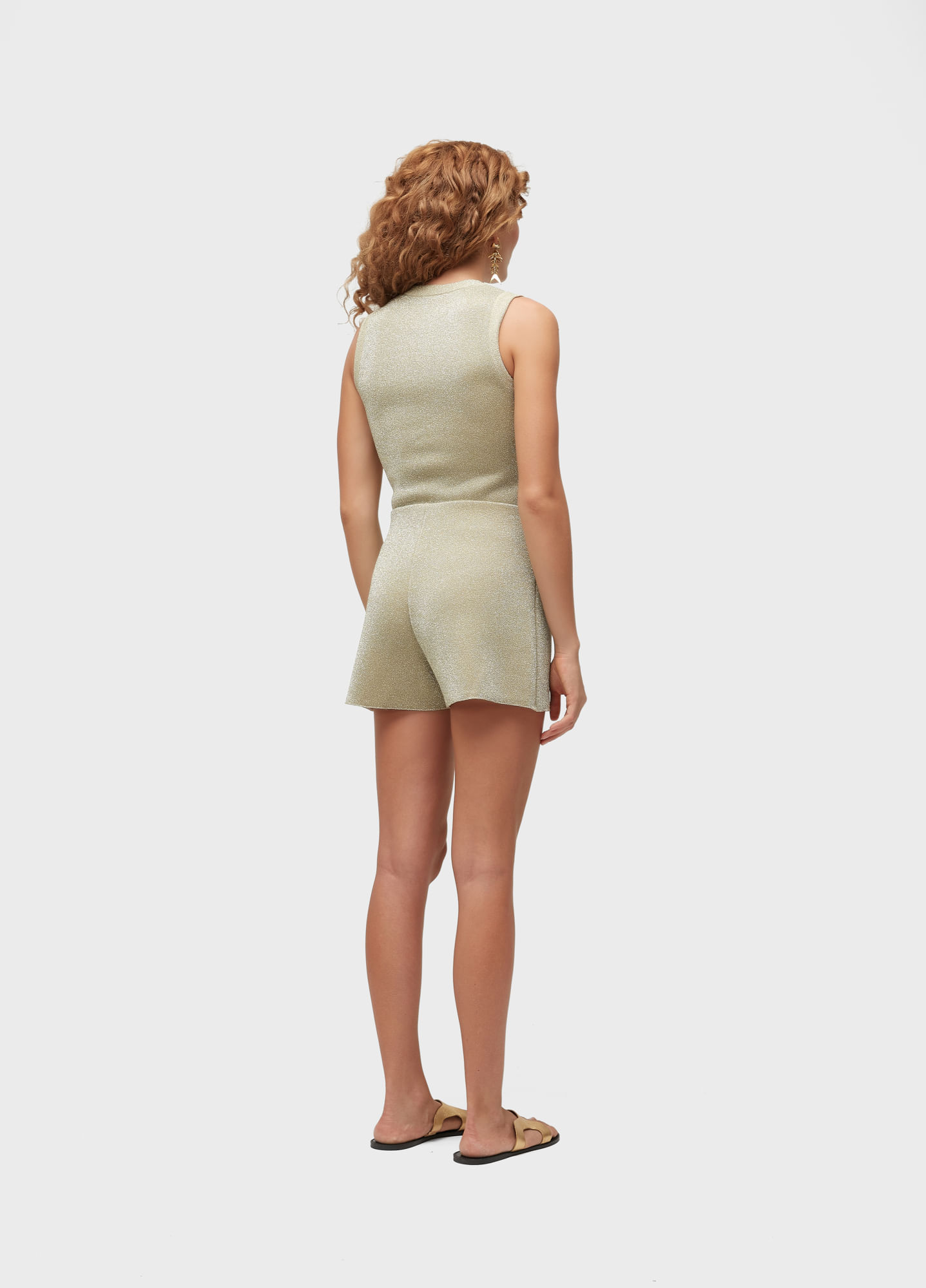 Short tricot lurex