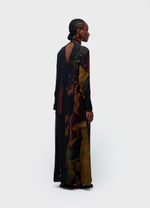 VESTIDO ML GOLA LONGO GLITCH ROSE