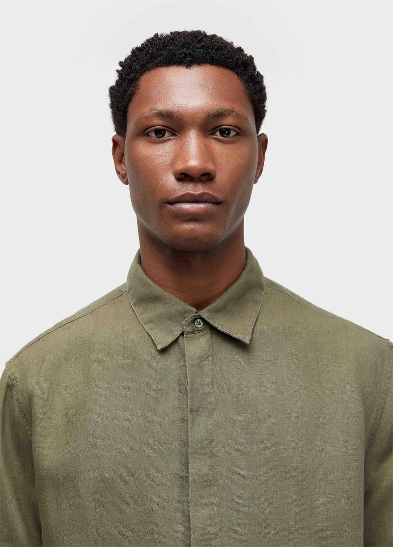 CAMISA LINEN BORDADO MC