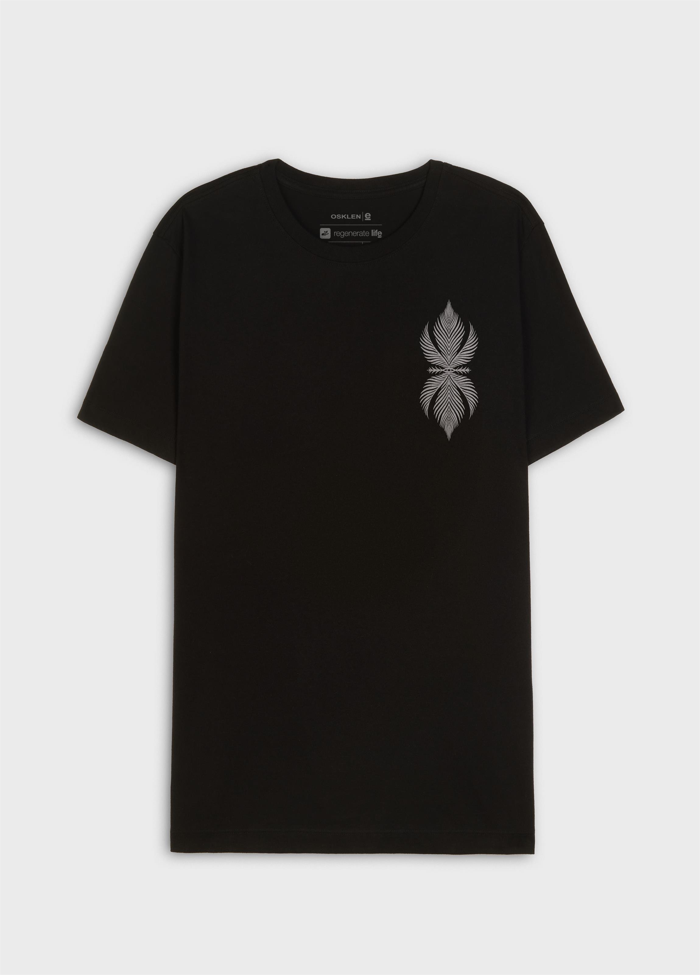T-shirt slim vintage leaf