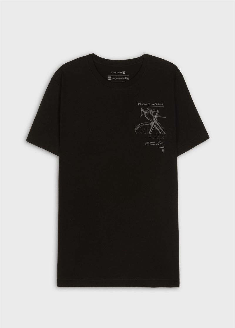 T SHIRT SLIM VINTAGE CYCLING DRAWING