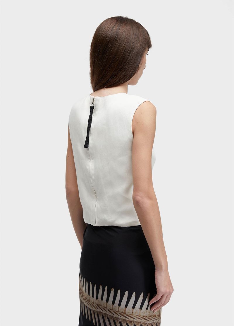 BLUSA SLEEVELESS PESPONTO LINEN
