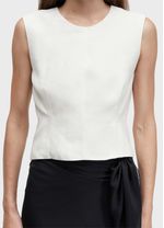BLUSA SLEEVELESS PESPONTO LINEN