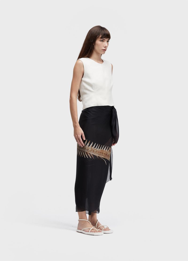 BLUSA SLEEVELESS PESPONTO LINEN