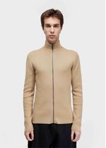 SWEATER TRICOT ZIPPED COTTON