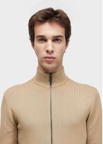 SWEATER TRICOT ZIPPED COTTON