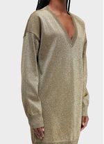 VESTIDO CURTO TRICOT DOURADO