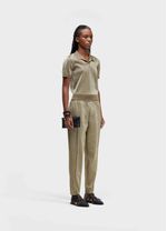 BLUSA POLO FEM TRICOT DOURADO