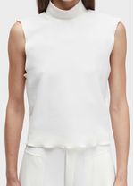 TOP CROPPED GOLA ALTA TEXTURA