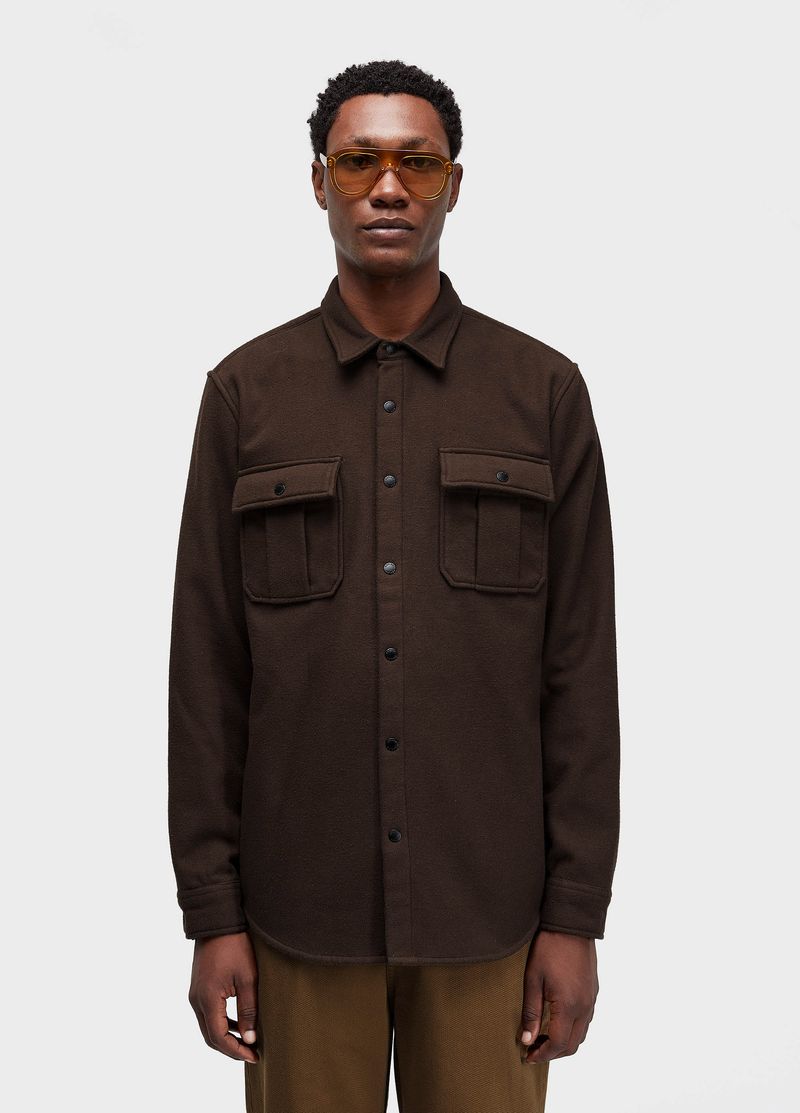 MENS MELANGE SHIRT JACKET