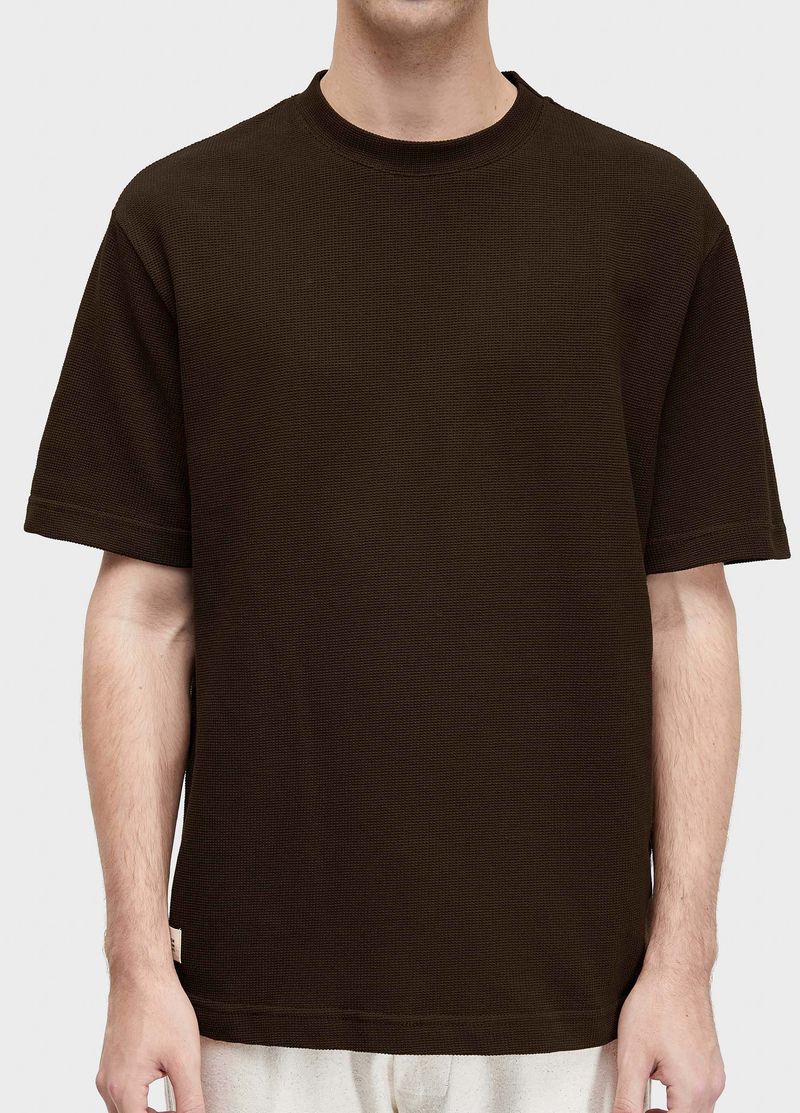 TSHIRT TOPSTITCH TEXTURE CONTRAST MC