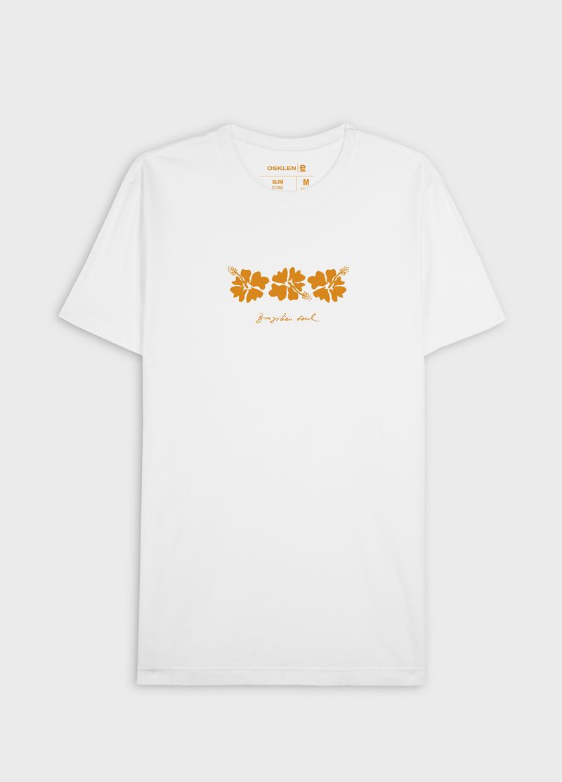 TSHIRT SLIM STONE HIBISCOS TRI MC