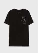 TSHIRT SLIM VINTAGE CYCLING DRAWING