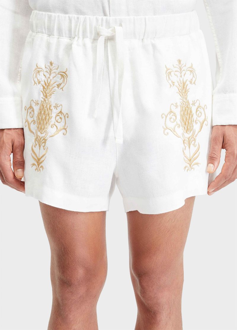 SHORT BORDADO ABACAXI