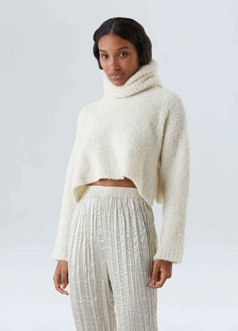 maxi blusa tricot gola