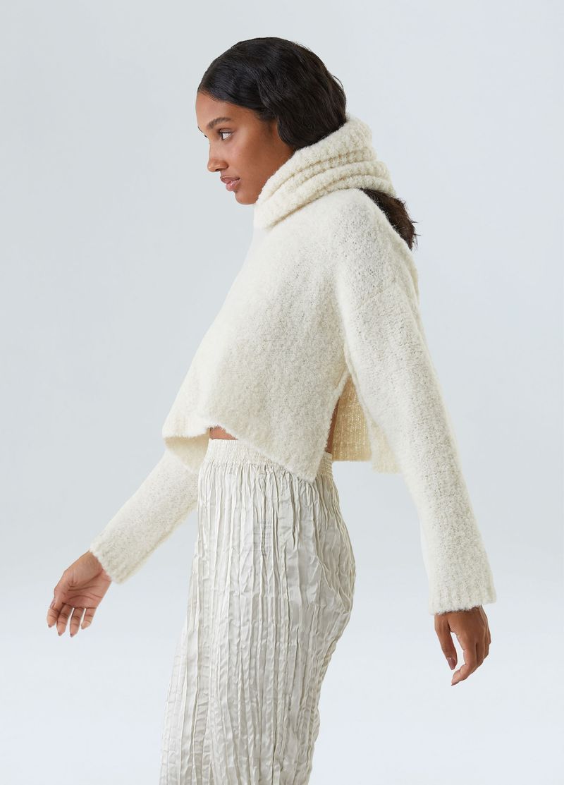 maxi blusa tricot gola