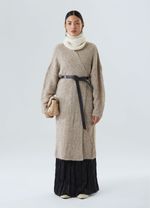 maxi blusa tricot gola